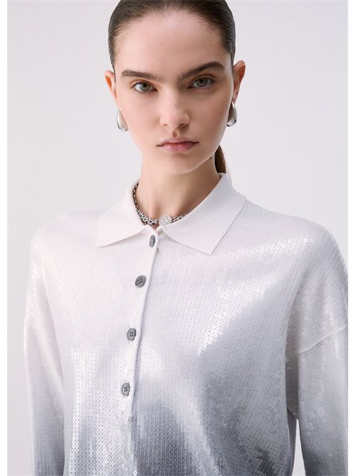 Polo dégradé con paillettes LIU JO | WF6179MS49I/L9205